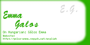 emma galos business card