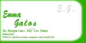 emma galos business card